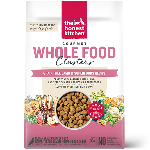 Honest Kitchen Dog Whole Food Clusters GF Lamb 4 lb