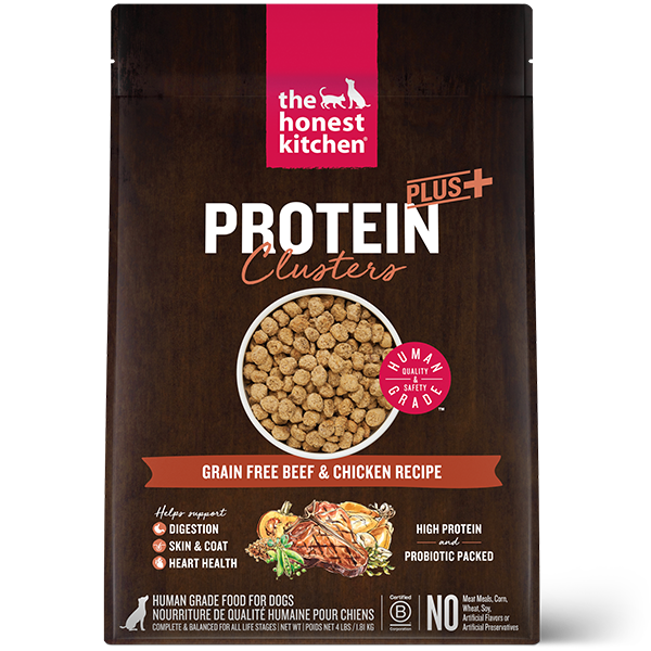 Honest Kitchen Dog Protein Plus+ Clusters GF Beef &amp; Chicken 4 lb