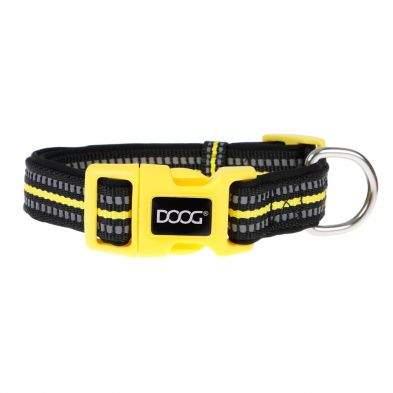 DOOG Neon Dog Collar Yellow - Size Large