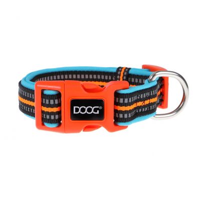 DOOG Neon Dog Collar Orange - Size Small