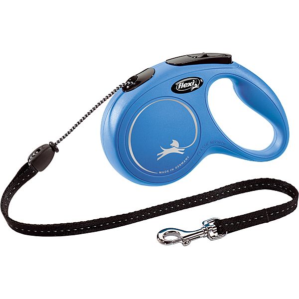 Flexi Classic Cord Retractable Leash - Medium Blue 5M