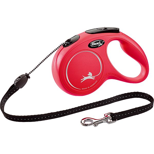 Flexi Classic Cord Retractable Leash - Medium Red 5M