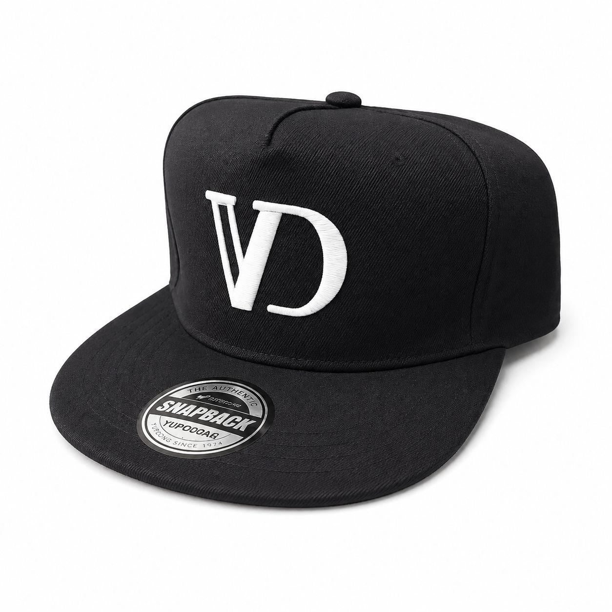 Vie Deluxe - Snapback Hat (Black w/ White Puffy VD)