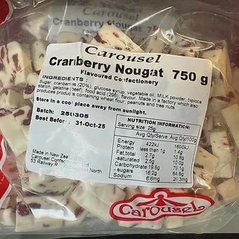 Cranberry Fruit Nougat Offcuts- 750g
