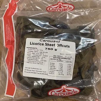 Licorice Sheet Offcuts - 750g