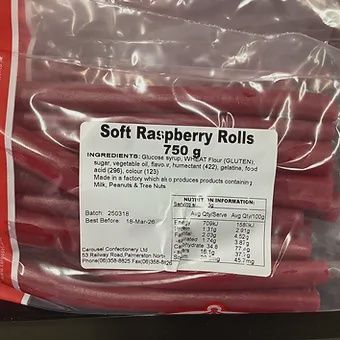 Soft Raspberry Rolls Seconds - 750g