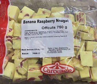 Banana Raspberry Nougat Offcuts - 750g