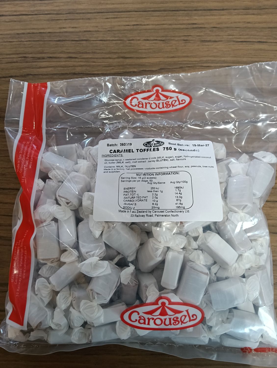 Caramel Toffees Seconds -750g