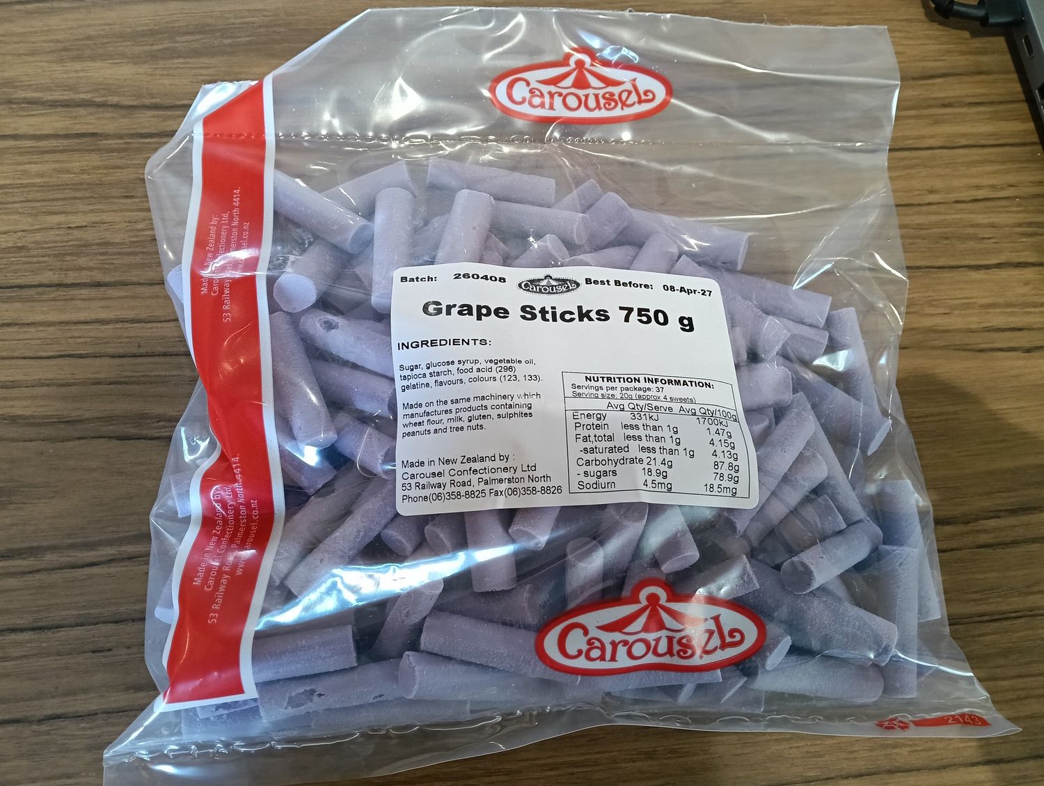 Grape Sticks - 750g