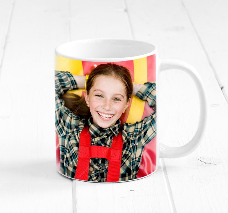 Taza de Cerámica Blanca Personalizada 11oz Sublimación Full Print