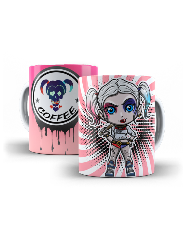 Taza de Harley Quinn Personalizable con nombre