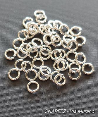 SNAPEEZ II ULTRAPLATE Hard Open Jump Ring 6mm Heavy Gauge. Made in USA.  Choose designer finish and package size.