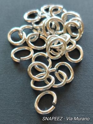 SNAPEEZ II ULTRAPLATE Hard Open Oval Jump Ring 10x8mm Heavy Gauge. Made in USA. Choose designer finish and package size.