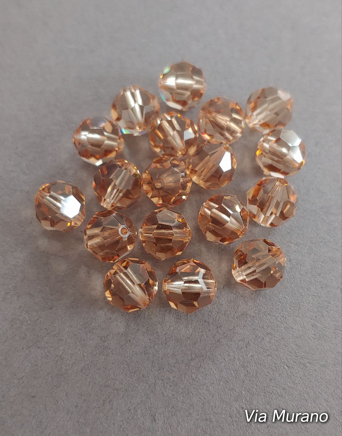 SWAROVSKI #5000 Round Bead 8mm Light Colorado Topaz Non AB (18 Pieces)