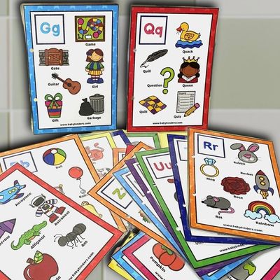 ABC Letters Flash Cards for 3-5 Year Kids.