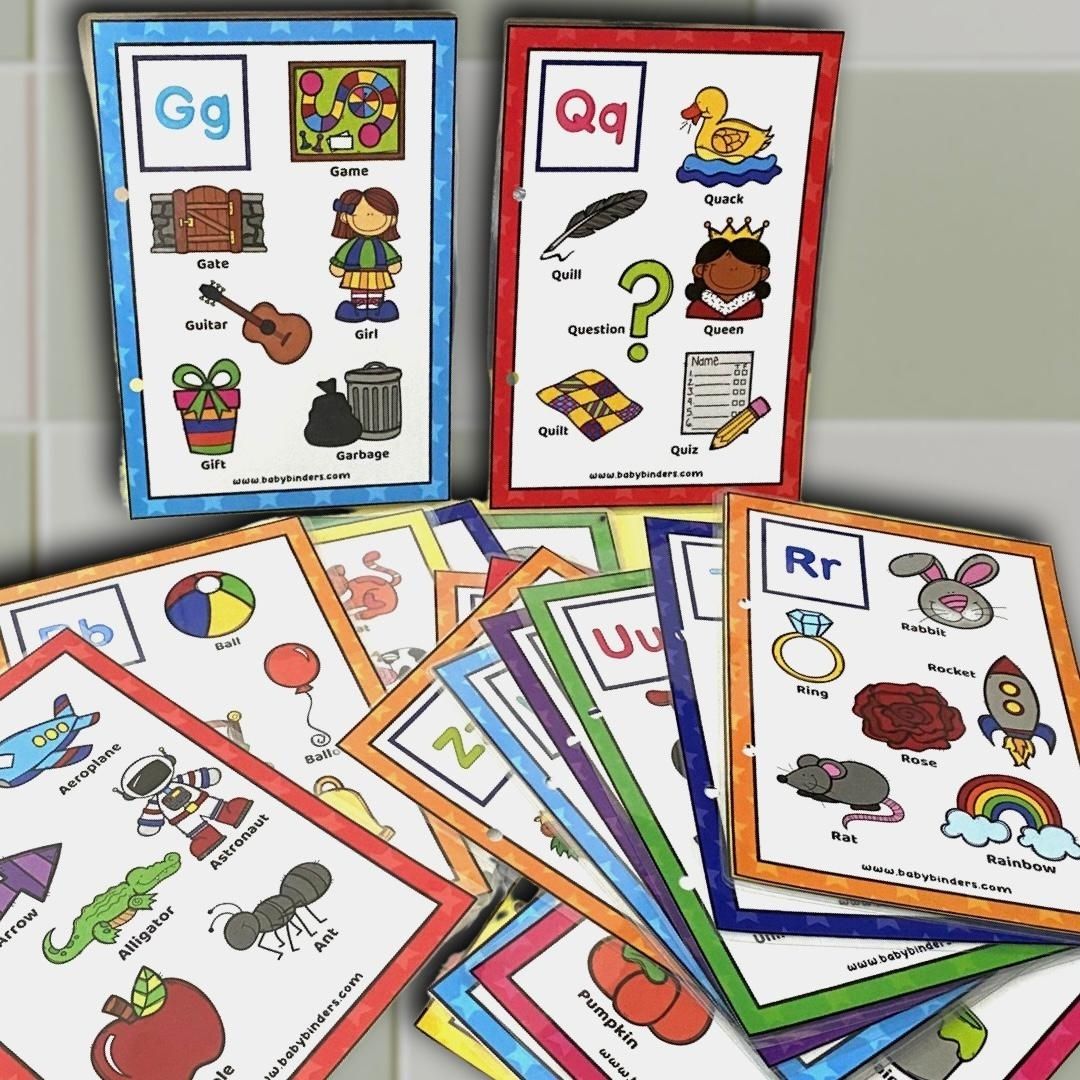 ABC Letters Flash Cards for 3-5 Year Kids.