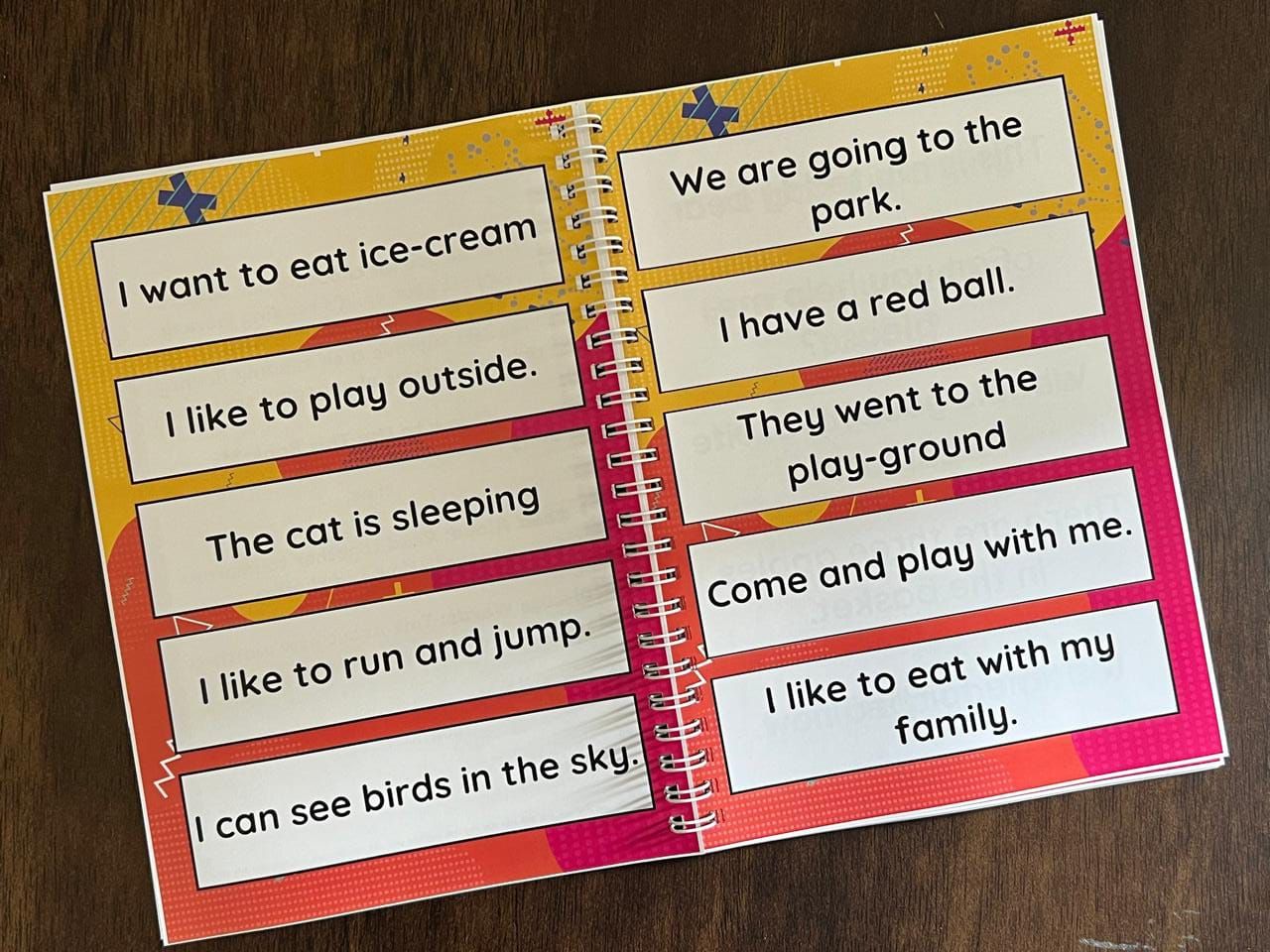 Reading Fluency Booster Book for Kids. Sentence Reading Practice. Suitable for 3-7 Years