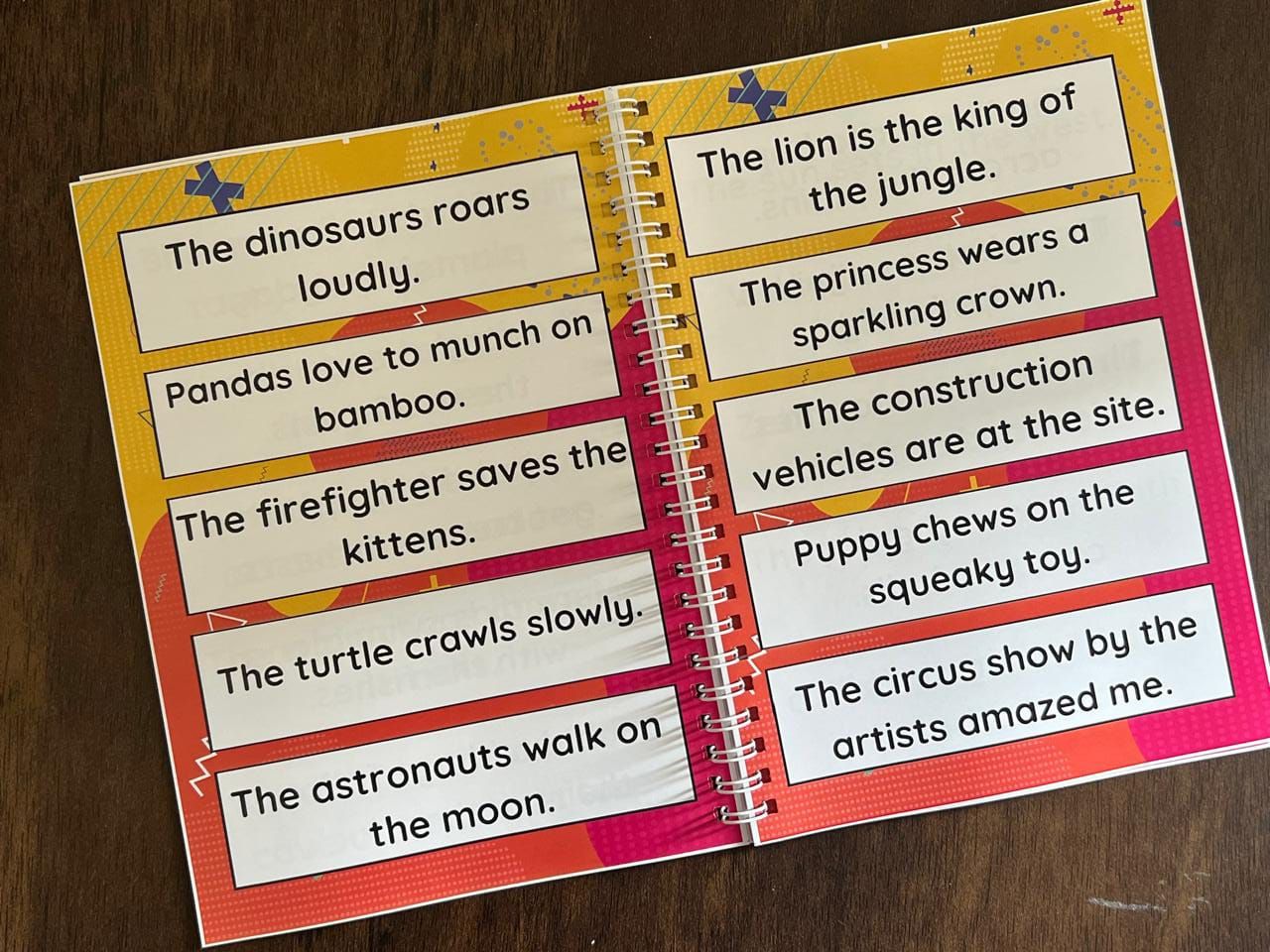 Reading Fluency Booster Book for Kids. Sentence Reading Practice. Suitable for 3-7 Years