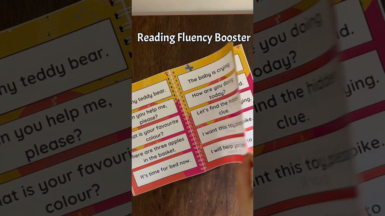 Reading Fluency Booster Book for Kids. Sentence Reading Practice. Suitable for 3-7 Years