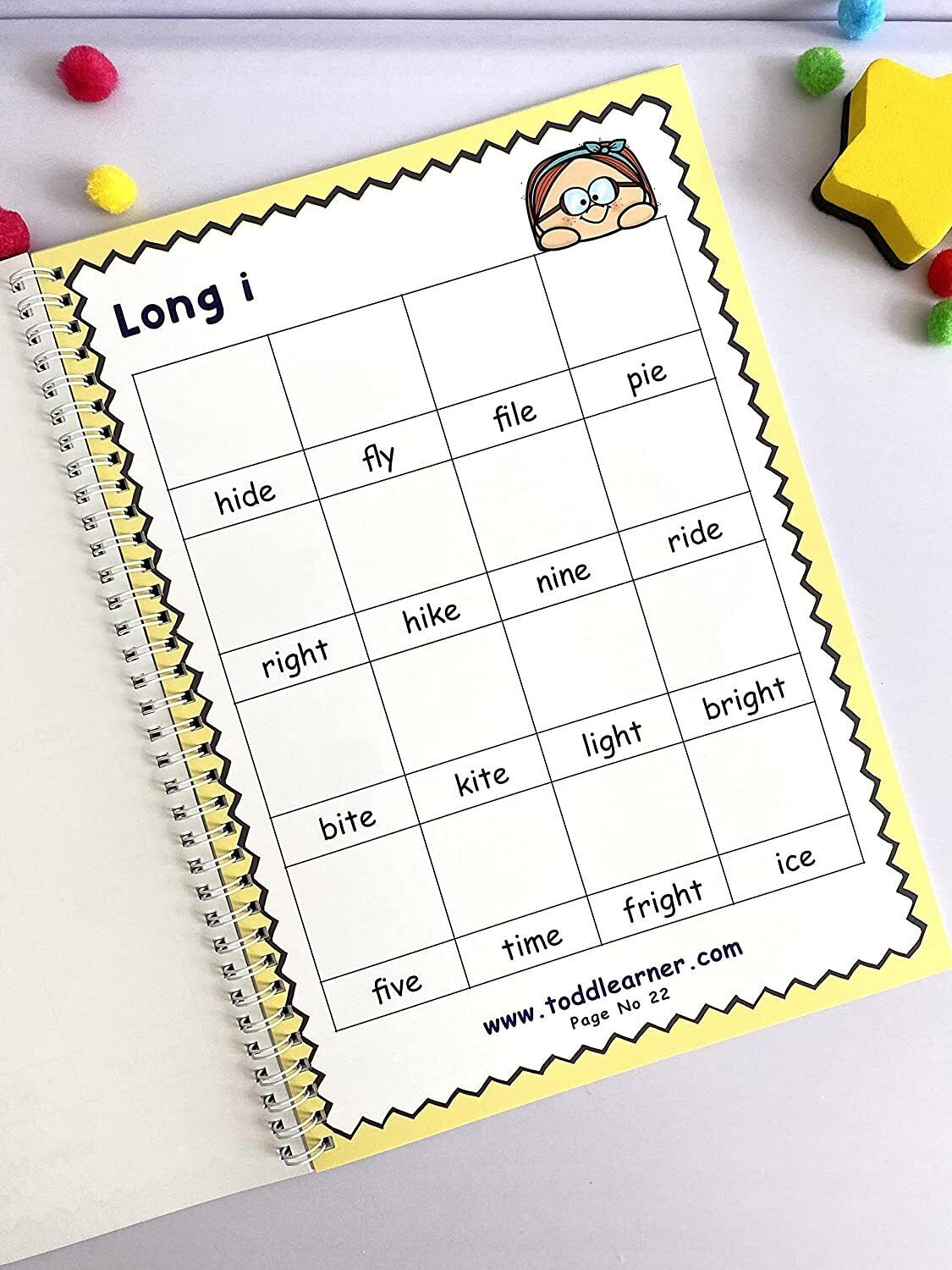 Phonics Cut and Paste Workbook for Kids (Learning Long Vowels).