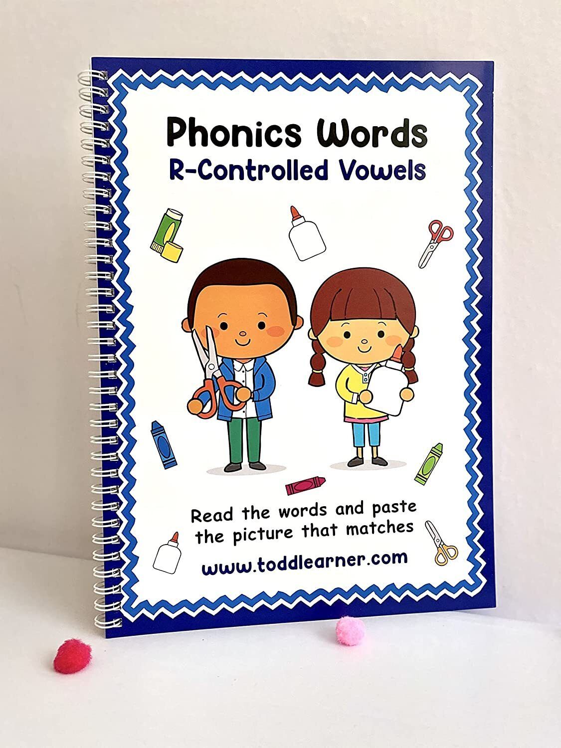 Phonics Cut and Paste Workbook for Kids (Learning R Controlled).