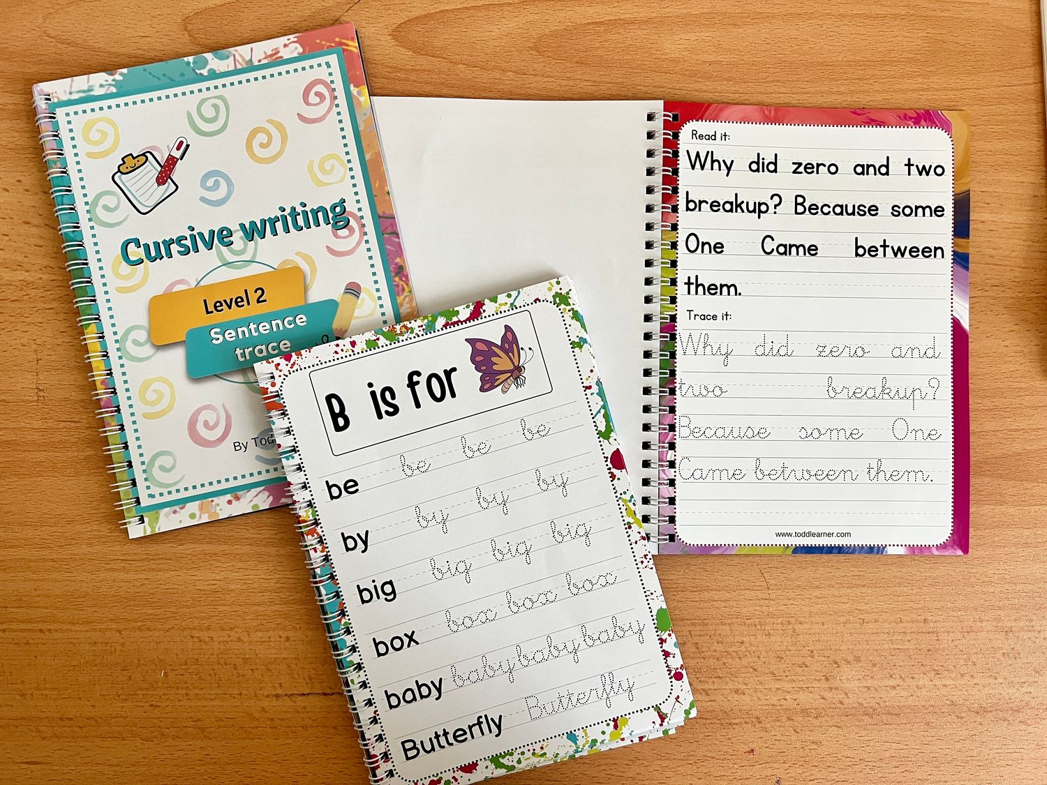 English Cursive Writing Practice Book set for 4-7 Years.