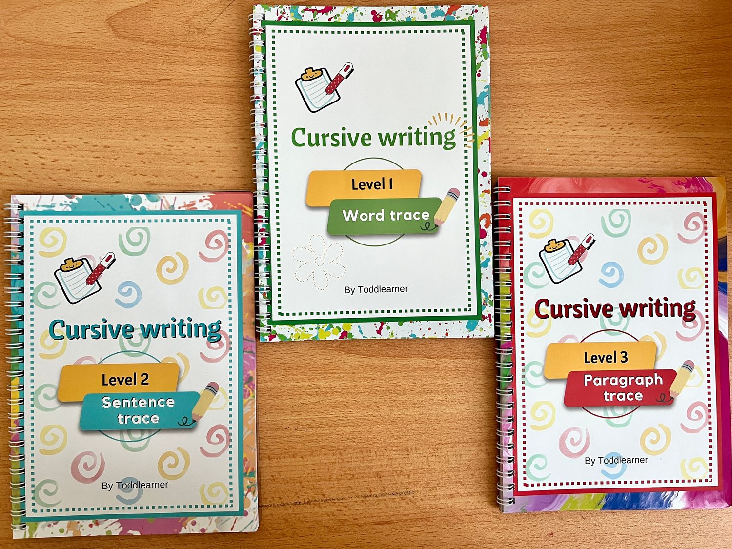 English Cursive Writing Practice Book set for 4-7 Years.