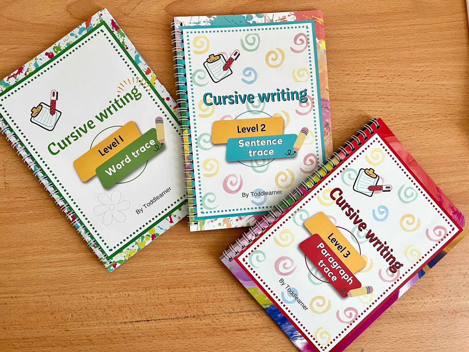 English Cursive Writing Practice Book set for 4-7 Years.