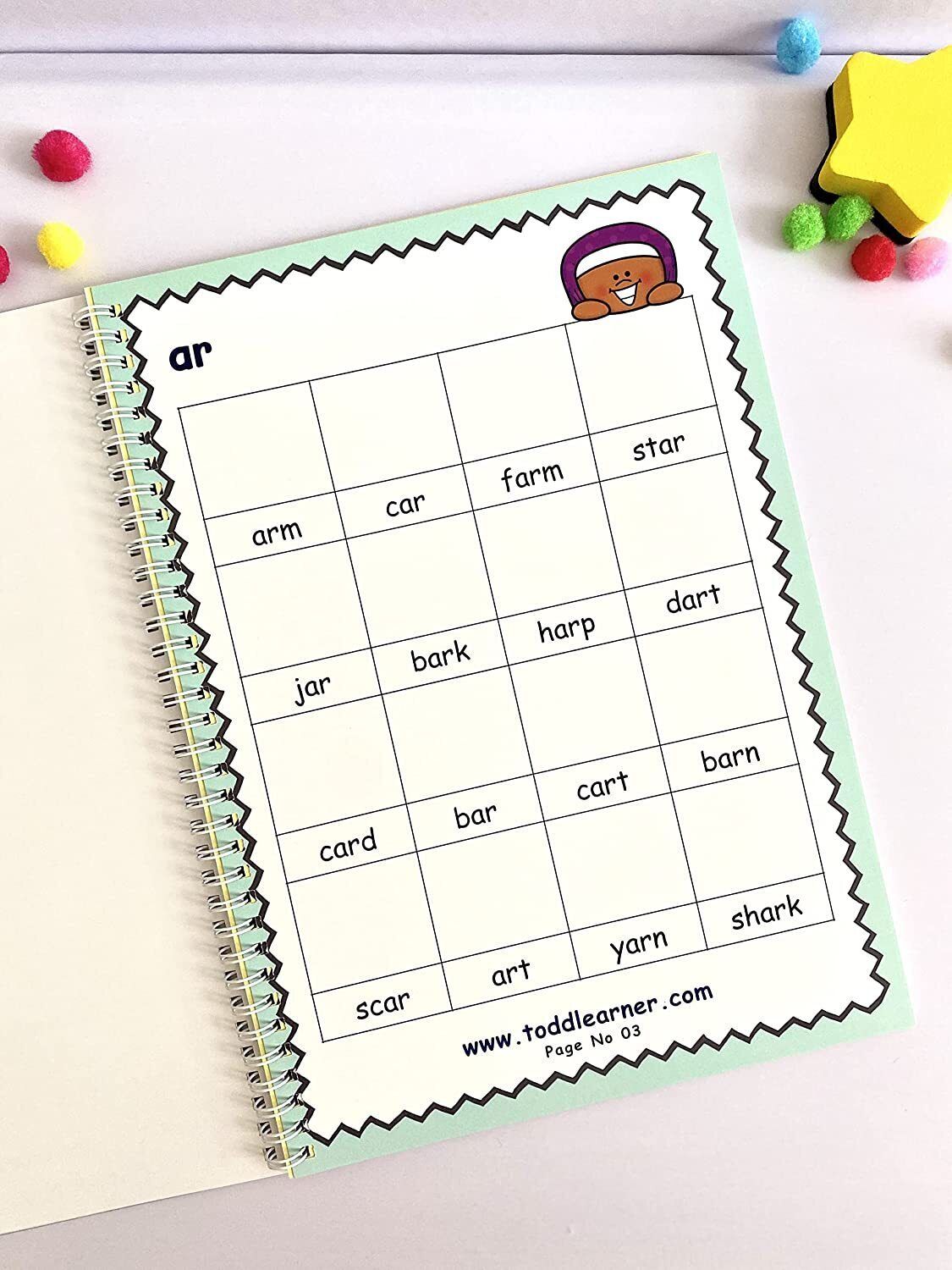 Phonics Cut and Paste Workbook for Kids (Learning R Controlled).