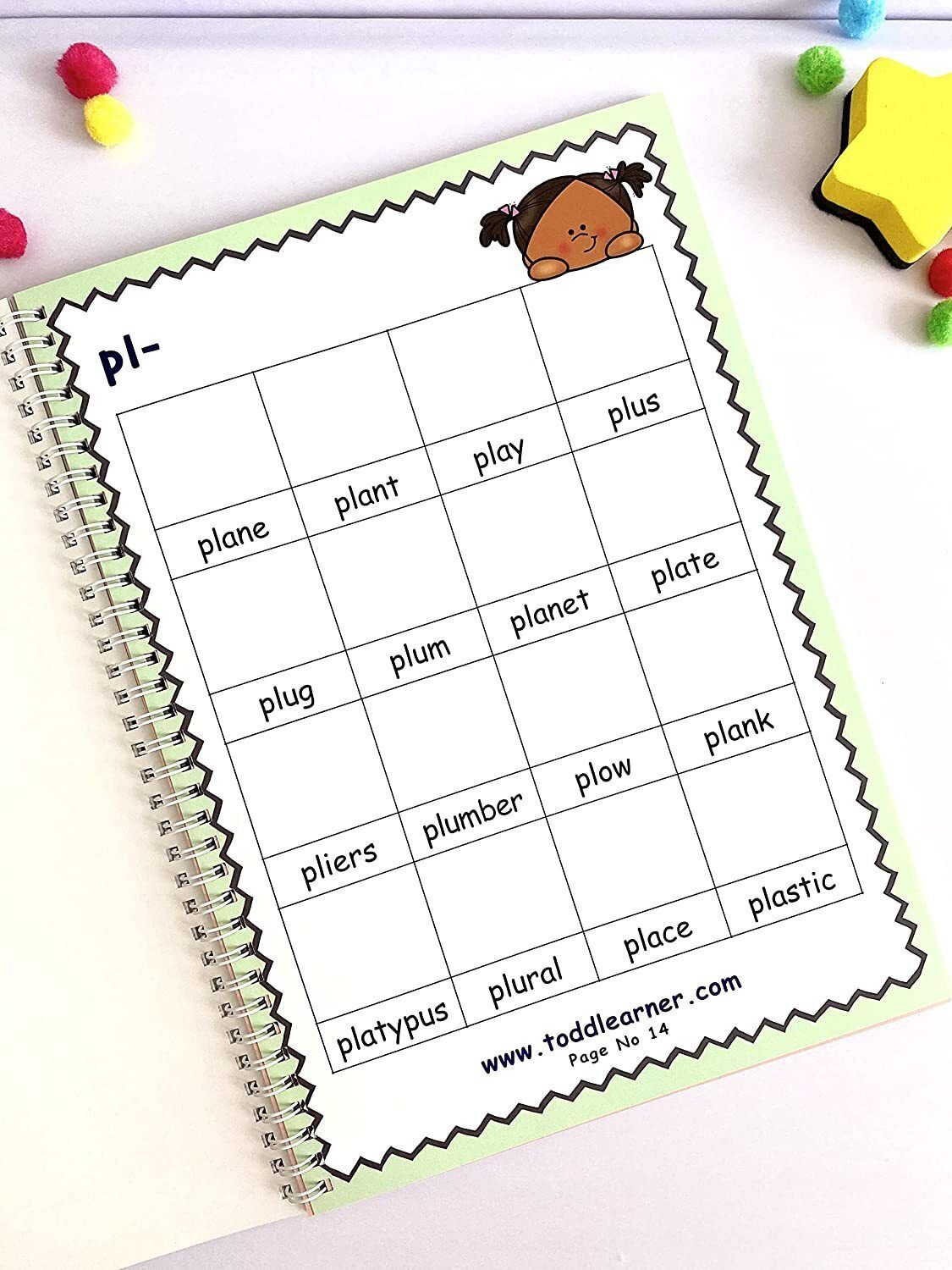 Phonics Cut and Paste Workbook for Kids (Learning Blends).