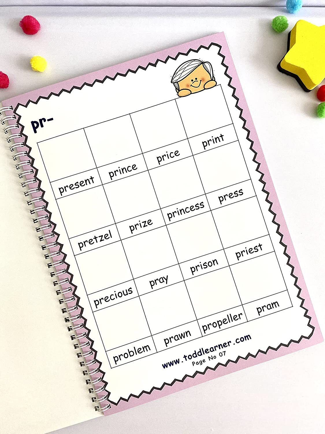 Phonics Cut and Paste Workbook for Kids (Learning Blends).