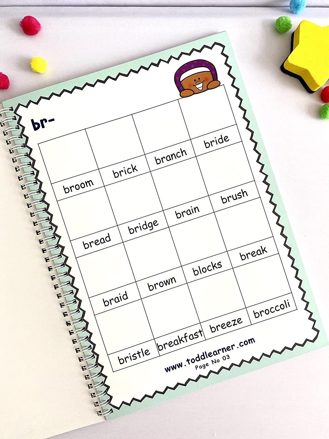 Phonics Cut and Paste Workbook for Kids (Learning Blends).