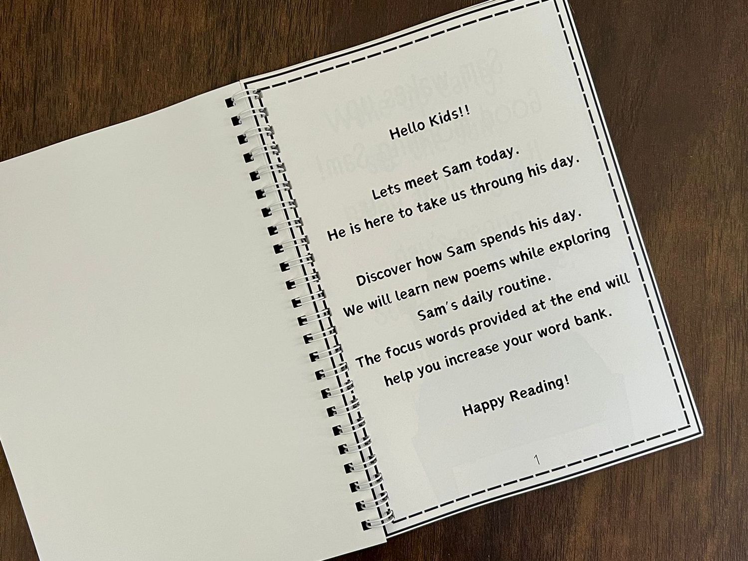 Sam's Fun Day English Reading Book for Kids. Suitable for 4-7 Years.