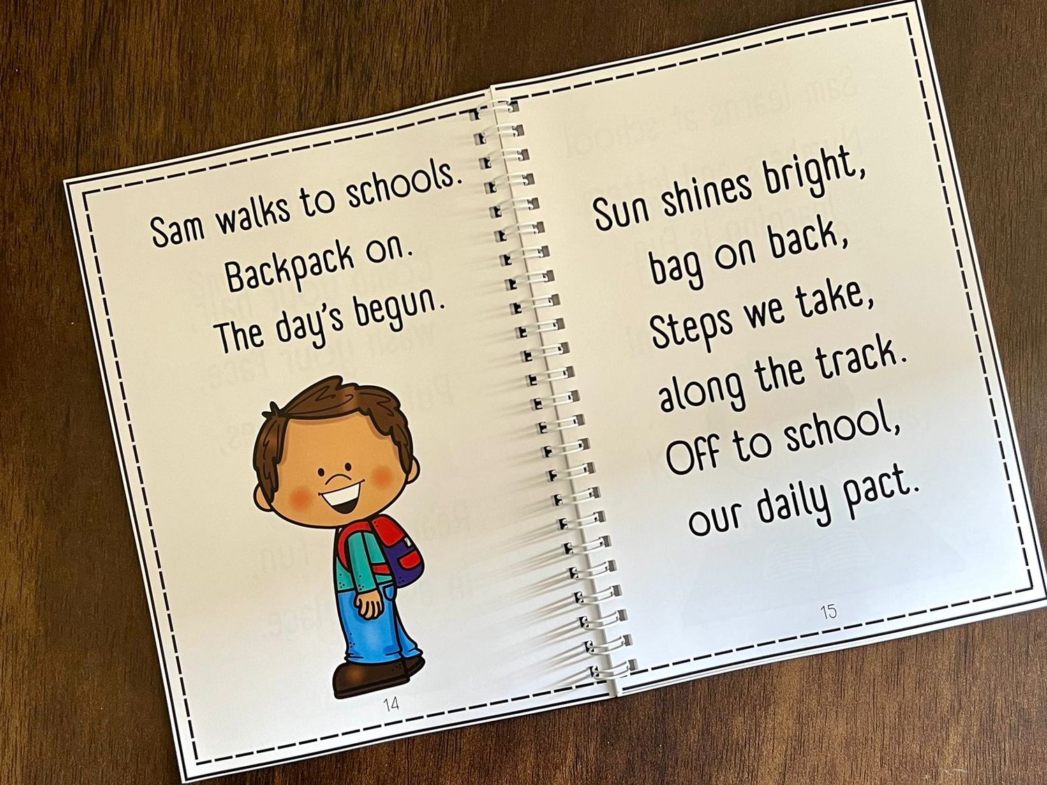 Sam's Fun Day English Reading Book for Kids. Suitable for 4-7 Years.