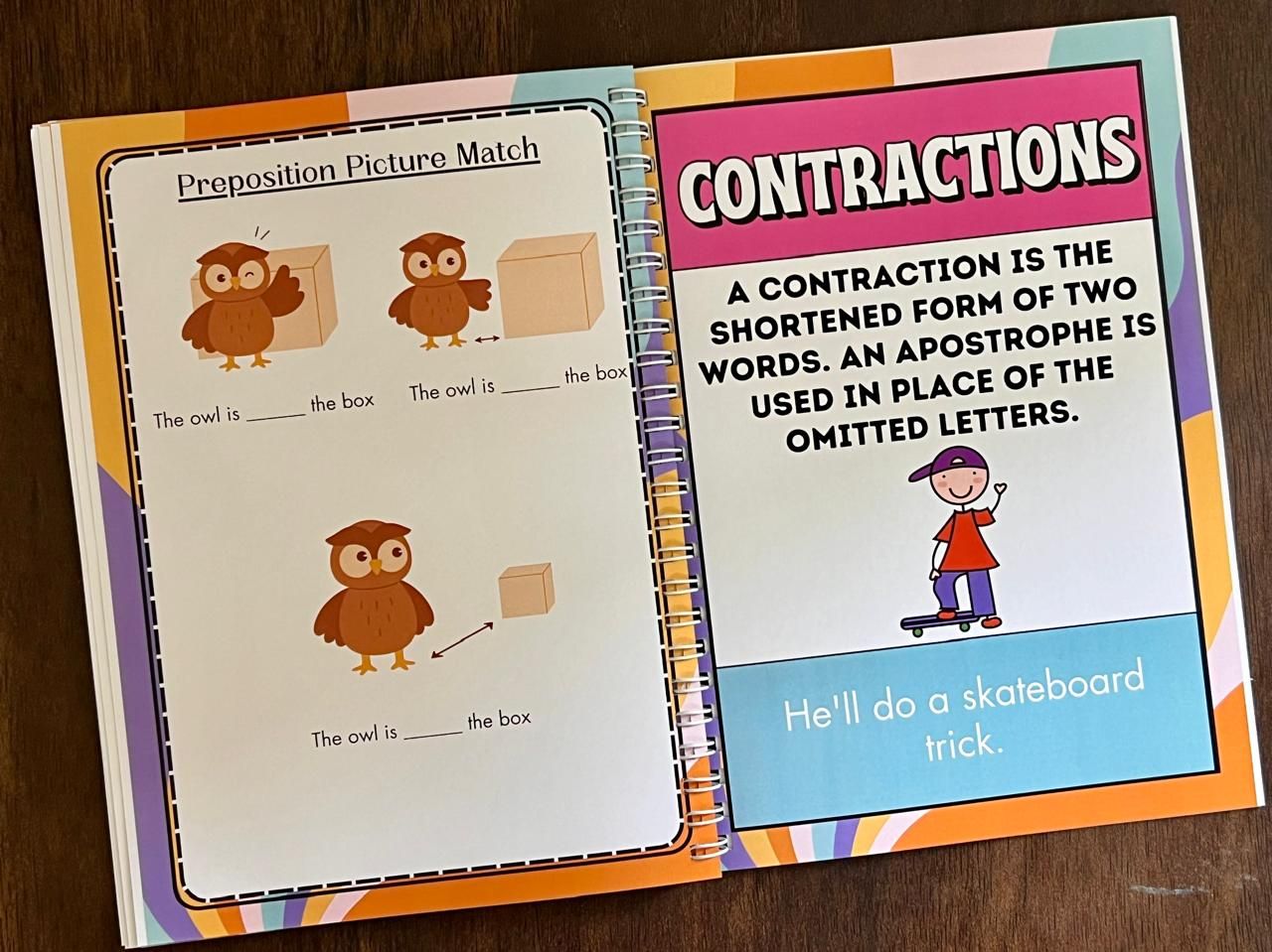 Learning Grammar Book for Kids. Exploring all parts of speech. Grammar made easy for kids.