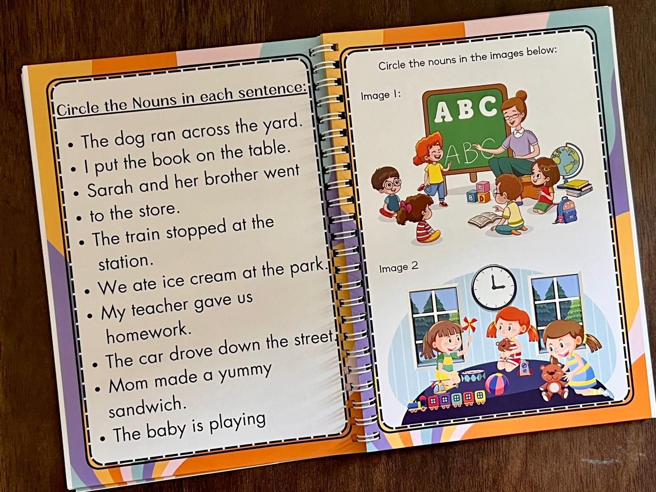 Learning Grammar Book for Kids. Exploring all parts of speech. Grammar made easy for kids.