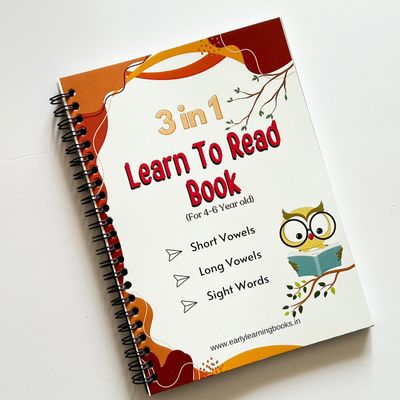3 in 1 Learn to Read Book for Kids