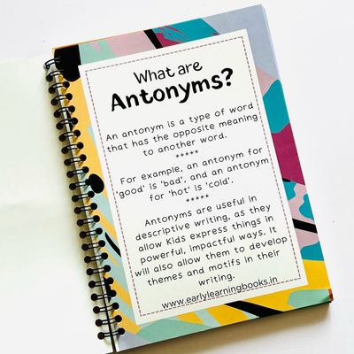 Antonyms and Synonyms learning book for kids