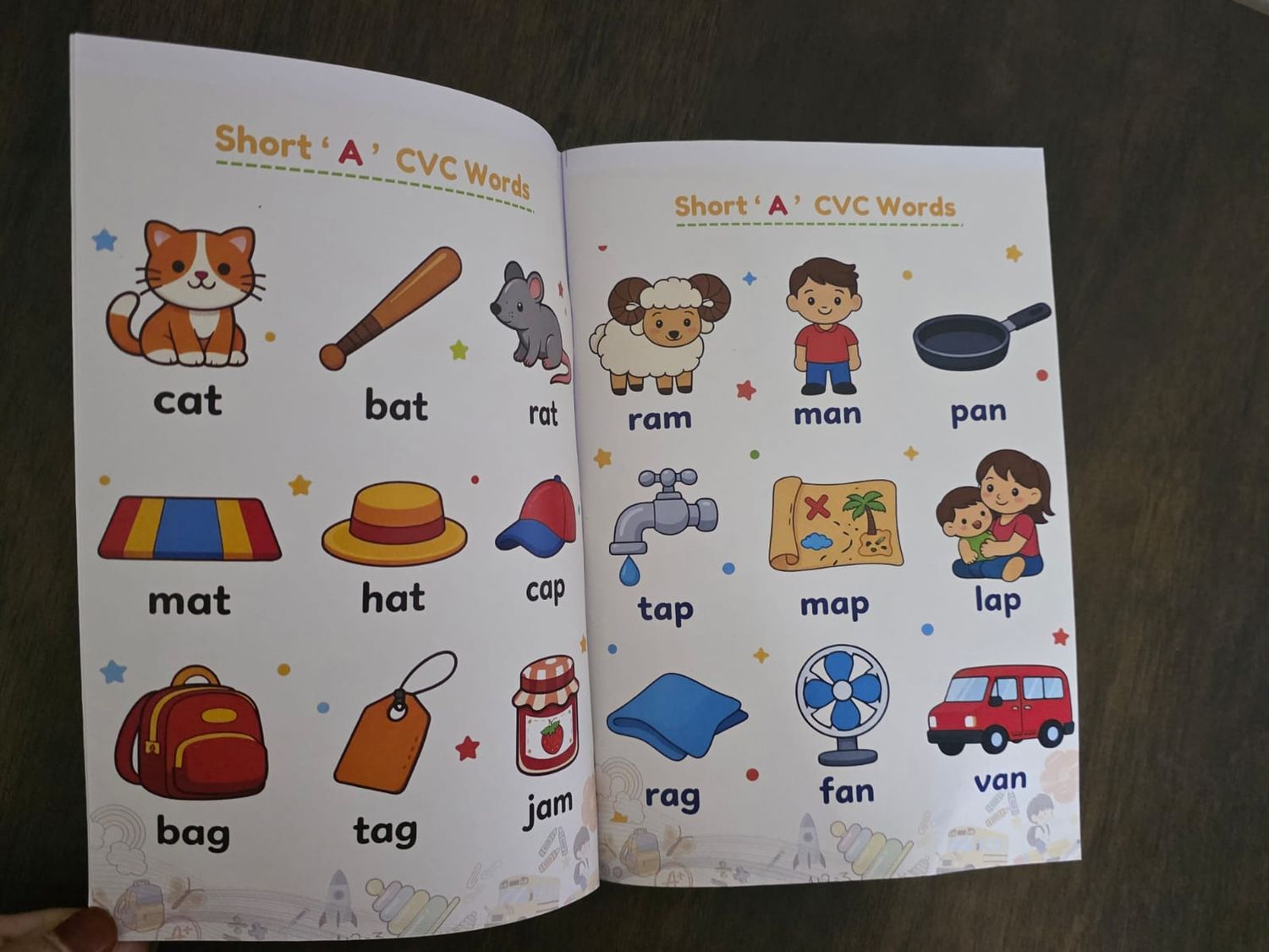 CVC Words Learning Book for Kids (Ages 3-6) | Phonics Reading Practice | Learn to Read 3 Letter Words