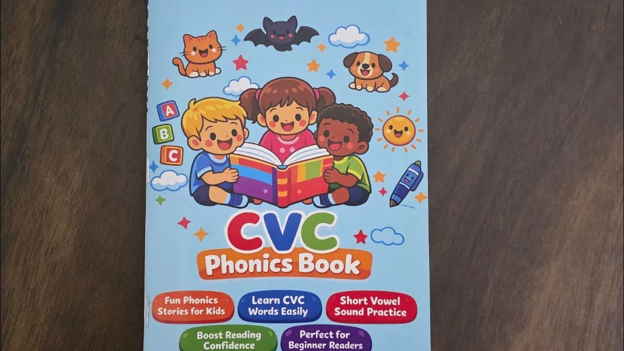 CVC Words Learning Book for Kids (Ages 3-6) | Phonics Reading Practice | Learn to Read 3 Letter Words