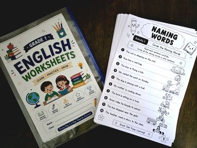 Grade 1 English Worksheets | 50+ Printable Grammar, Reading & Writing Worksheets for Kids