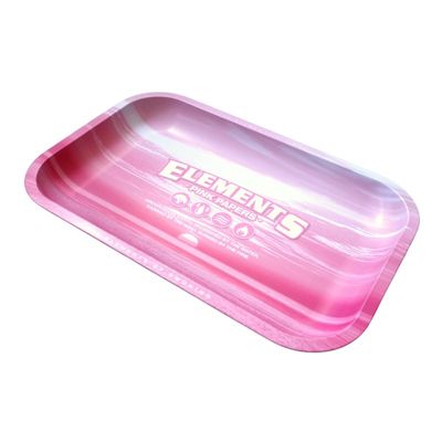 Elements Pink Medium Metal Rolling Tray