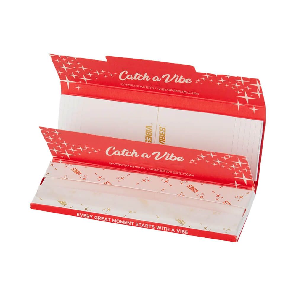 VIBES Rolling Papers King Size Slim met Tips (Hemp)