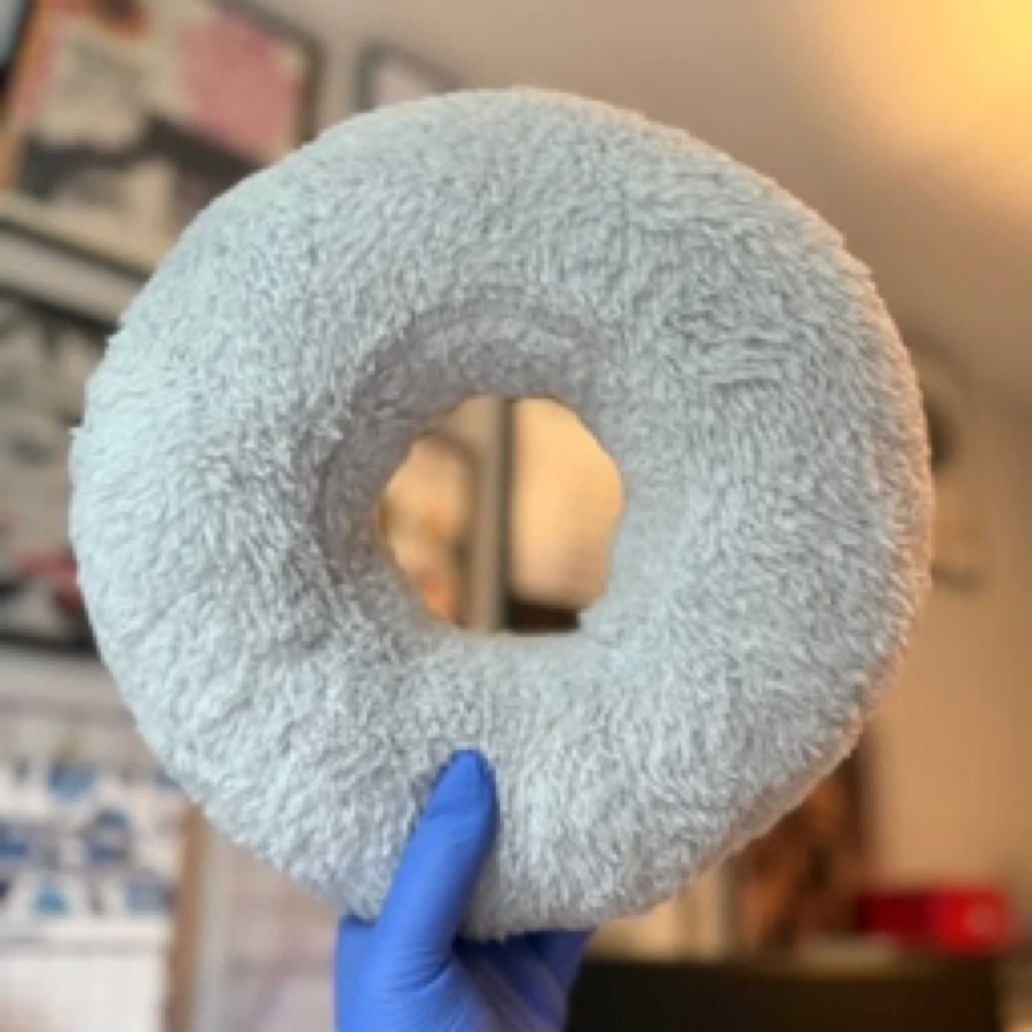 Light Grey Piercing Cushion