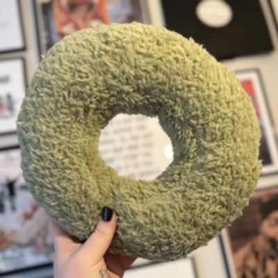Sage Green Rough Plush Piercing Cushion