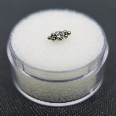 Clear CZ Gem with 6 Beads Attachment