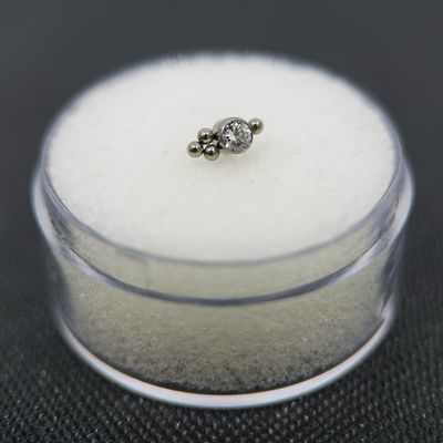 Clear CZ Gem w/ 4 Beads Attachment