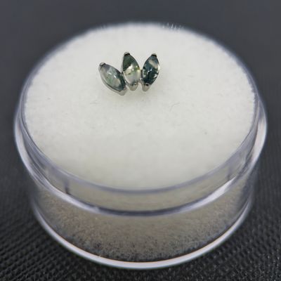Triple Moss Agate Marquise Attachment