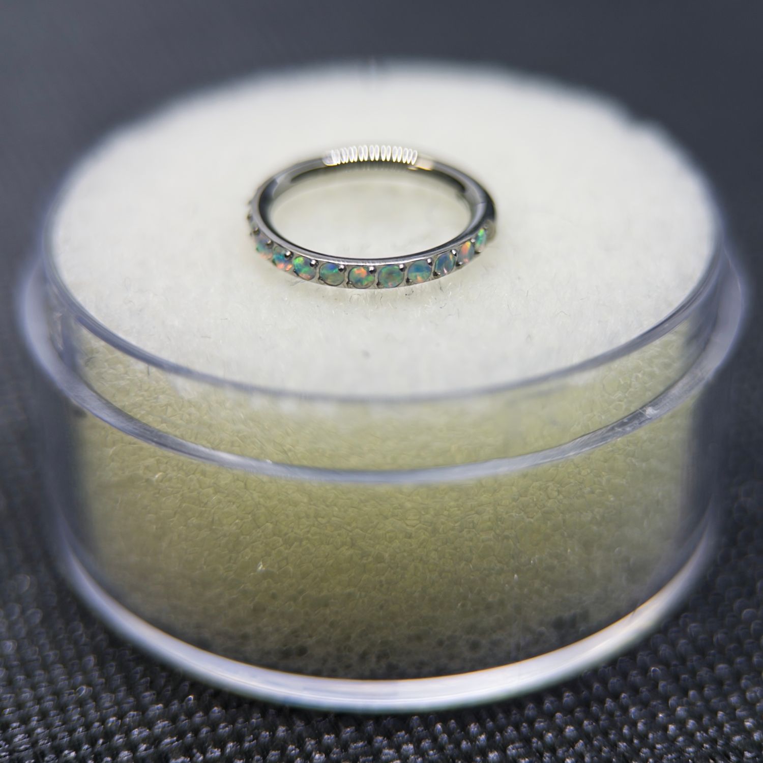Outward Facing Opal Hinge Ring
