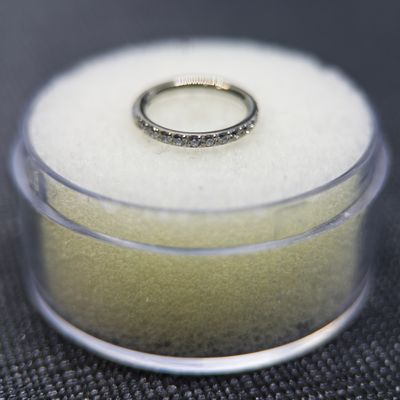 Outward Facing Cubic Zirconia Hinge Ring